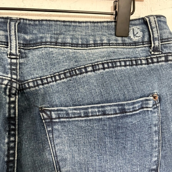 Kensie Women's Blue Denim Jeans Embroidered Bird Design Mid Rise skinny Sz 8 - Picture 10 of 12